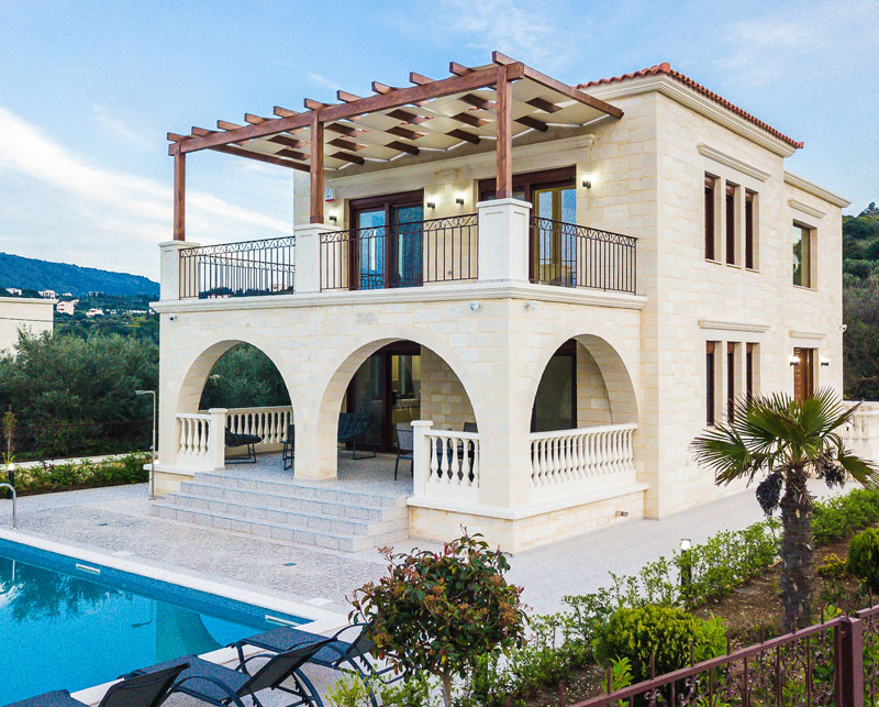Stone properties for sale in Chania- Villa with pool in chania
