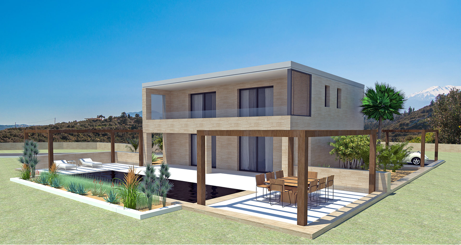 Notos Project of stone villa