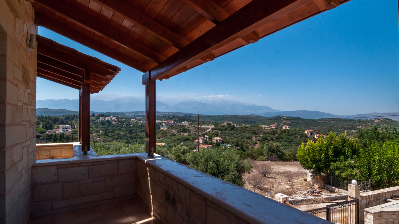 Wooden Pergola and Terrace-House in Crete- Construction Company Kyriakidis 