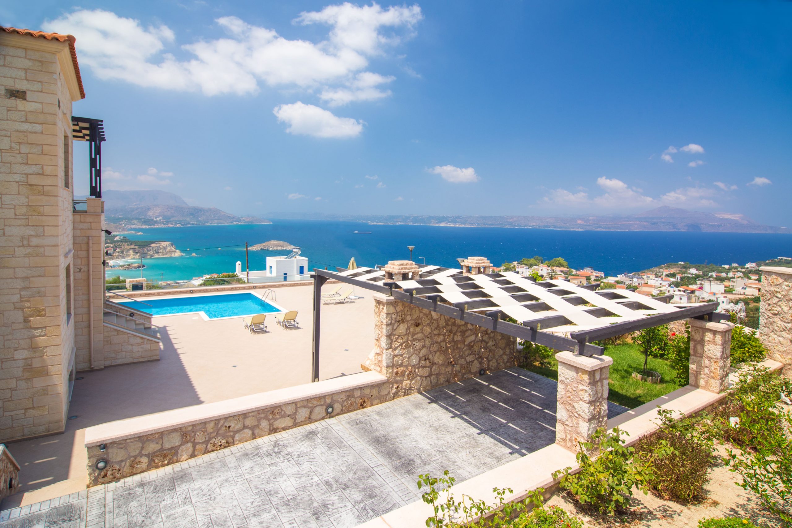 invest and buy property in Greece- Sea view villa by Kyriakidis Construction Company