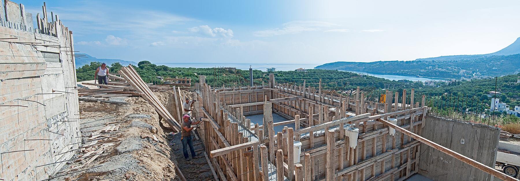 κατασκευή σπιτιού στην Κρήτη- θεμελίωση